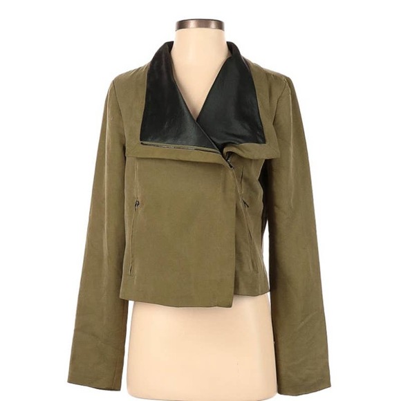 Rachel by Rachel Roy Women Green Moto style Jacket - Picture 1 of 2